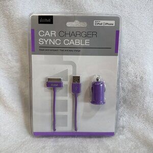 iWave Charger Car IPHONE Ipod / Car Charger‎ Ipod IPHONE Sync Cable 40”